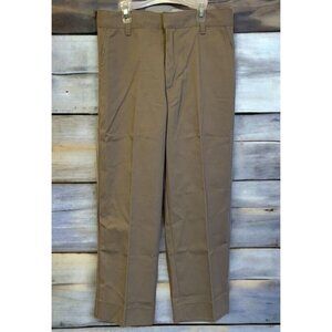 Classroom Boys Khaki Pants Size 8 Flat Front Pockets Adjustable Waist Beige